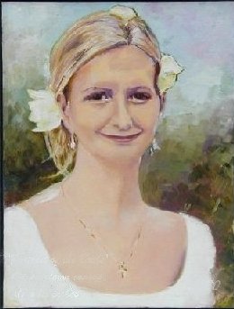 Bridal Portrait of Penny, Oil Painting on Canvas
