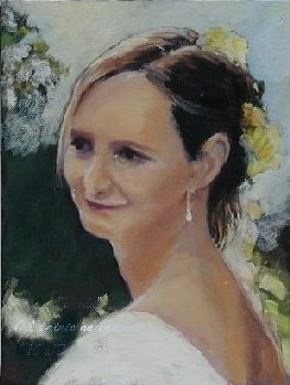 Bridal Portrait of Penny, Oil Painting on Canvas